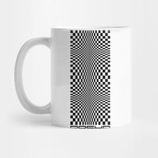 The iconic sportscar op-art fabric pattern (in black) Mug